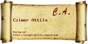 Czimer Attila névjegykártya
